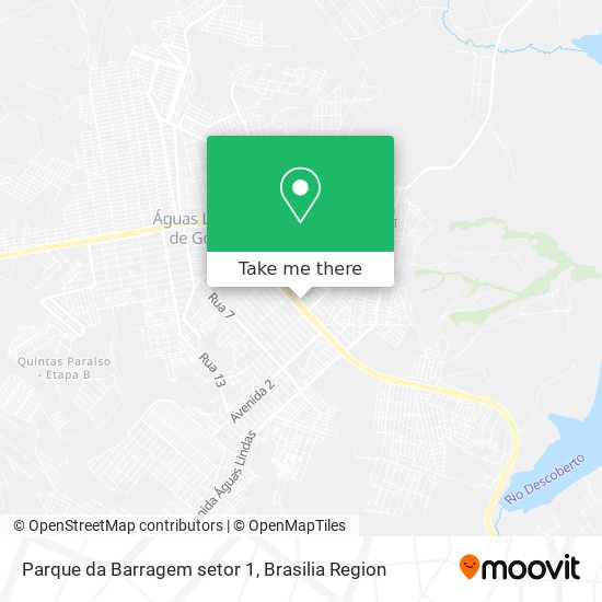 Parque da Barragem setor 1 map