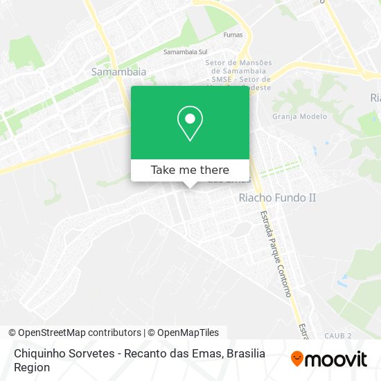 Mapa Chiquinho Sorvetes - Recanto das Emas