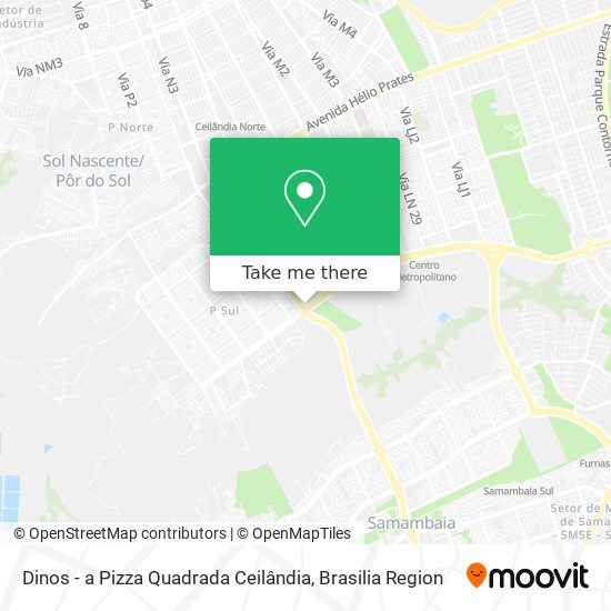 Mapa Dinos - a Pizza Quadrada Ceilândia