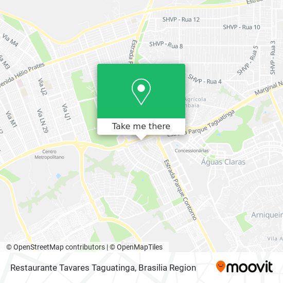Mapa Restaurante Tavares Taguatinga