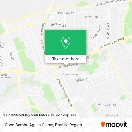 Coco Bambu Aguas Claras map
