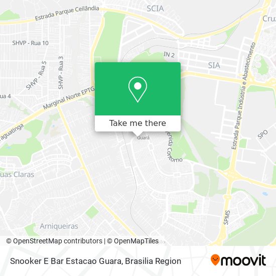 Snooker E Bar Estacao Guara map