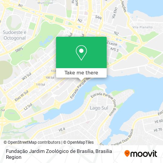 Fundação Jardim Zoológico de Brasília map