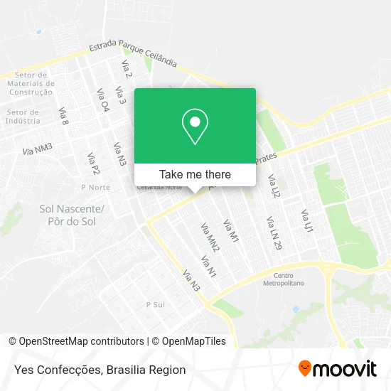 Yes Confecções map