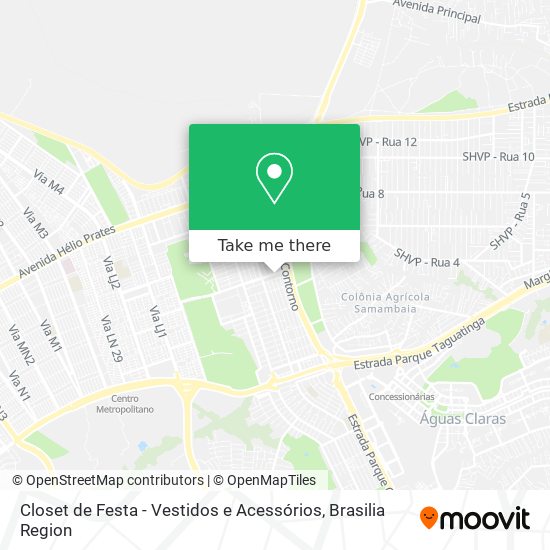 Mapa Closet de Festa - Vestidos e Acessórios