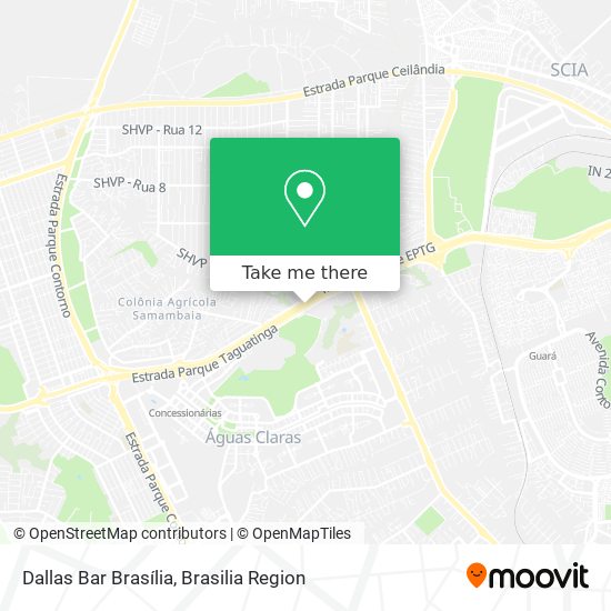 Mapa Dallas Bar Brasília