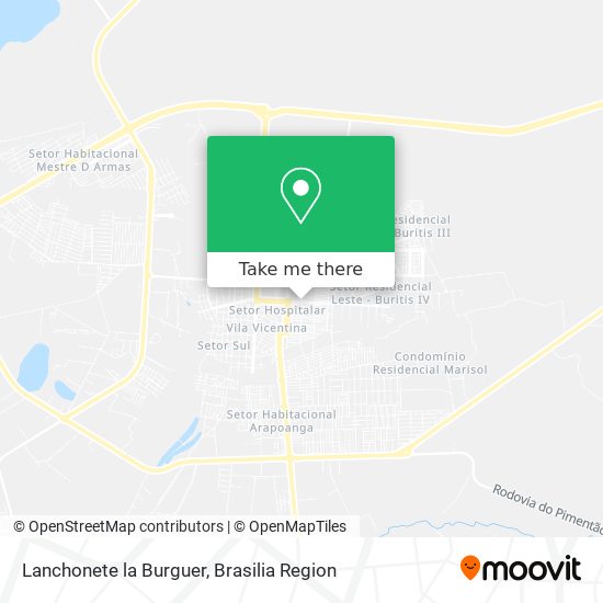 Lanchonete la Burguer map