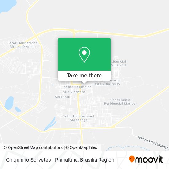 Chiquinho Sorvetes - Planaltina map