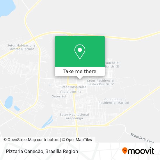 Mapa Pizzaria Canecão