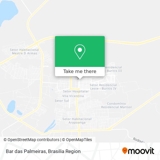 Mapa Bar das Palmeiras
