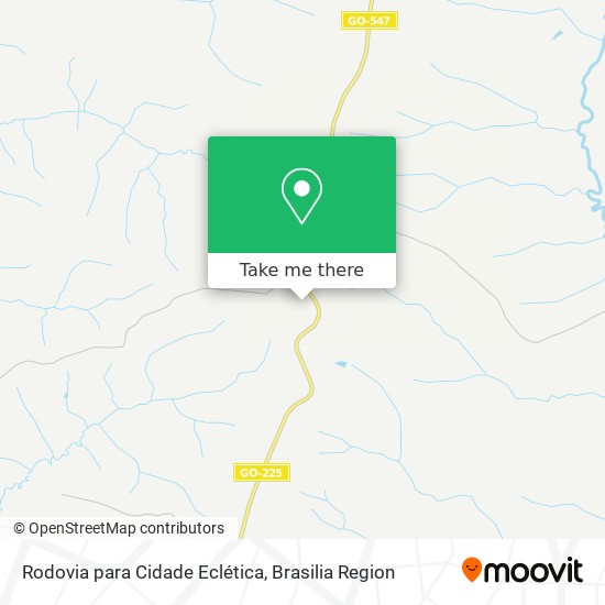 Rodovia para Cidade Eclética map