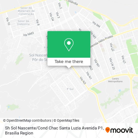 Sh Sol Nascente / Cond Chac Santa Luzia Avenida P1 map