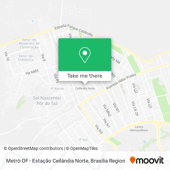Metrô-DF - Estação Ceilândia Norte map