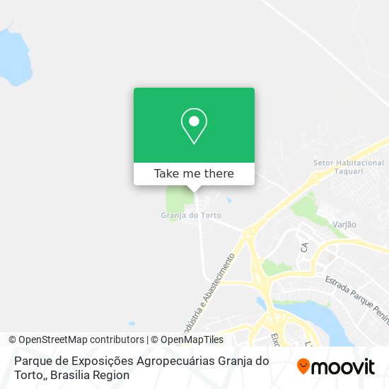 Parque de Exposições Agropecuárias Granja do Torto, map