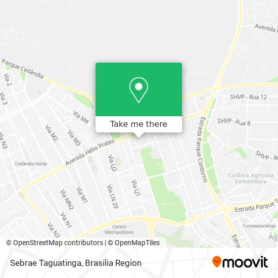 Mapa Sebrae Taguatinga