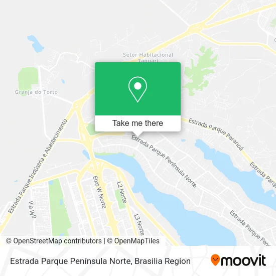 Estrada Parque Península Norte map