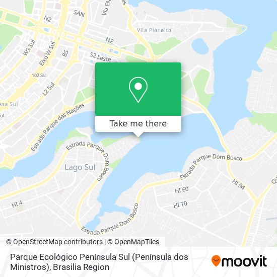 Parque Ecológico Península Sul (Península dos Ministros) map