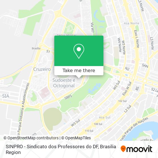 SINPRO - Sindicato dos Professores do DF map