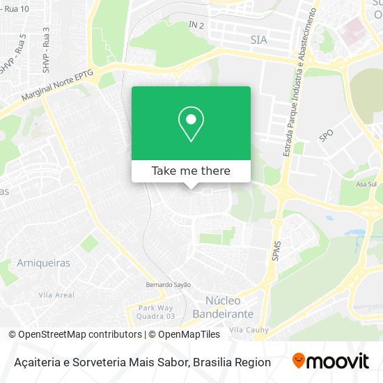 Açaiteria e Sorveteria Mais Sabor map