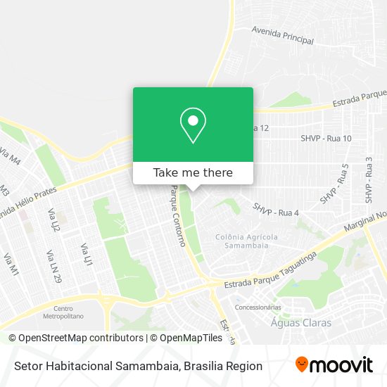 Setor Habitacional Samambaia map