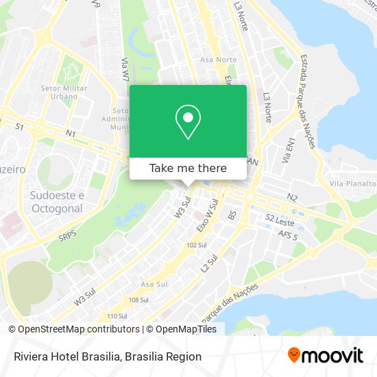 Riviera Hotel Brasilia map