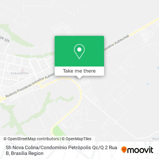 Sh Nova Colina / Condomínio Petrópolis Qc / Q 2 Rua B map