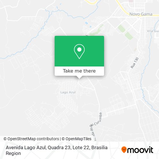 Avenida Lago Azul, Quadra 23, Lote 22 map