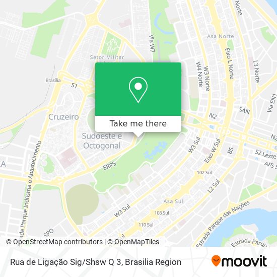 Rua de Ligação Sig/Shsw Q 3 map