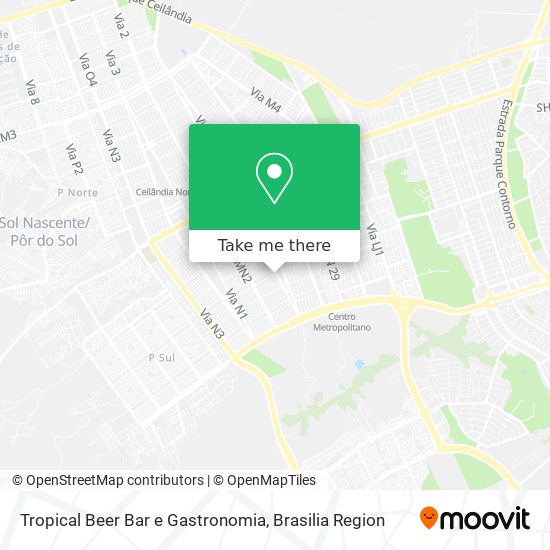 Mapa Tropical Beer Bar e Gastronomia