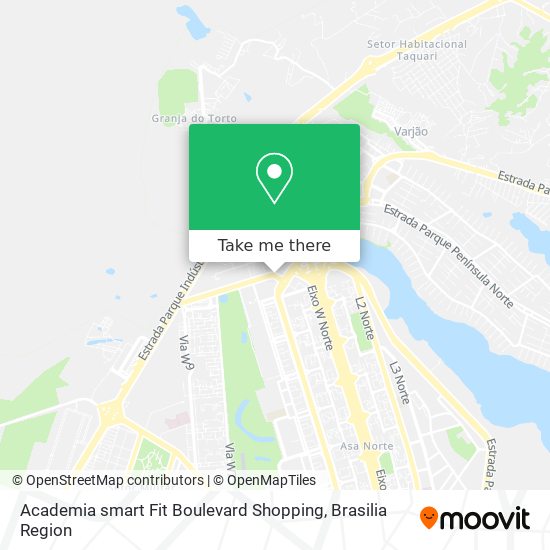 Academia smart Fit Boulevard Shopping map