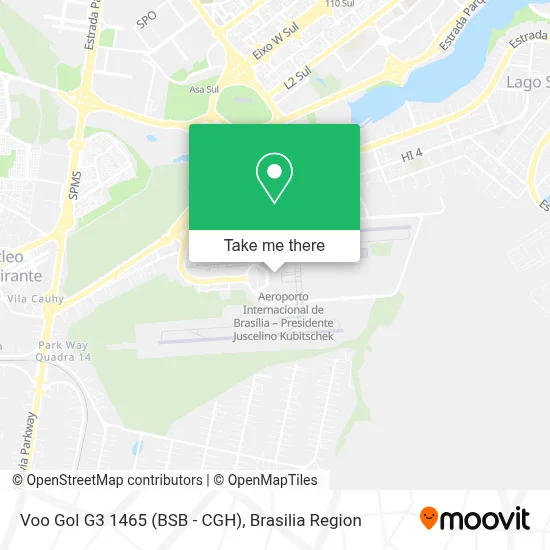 Voo Gol G3 1465 (BSB - CGH) map