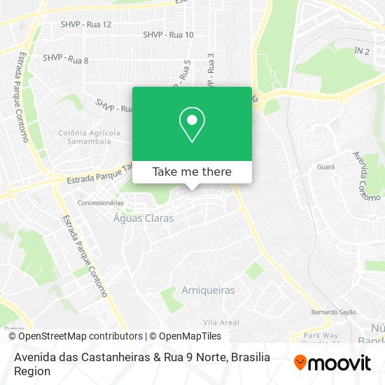 Mapa Avenida das Castanheiras & Rua 9 Norte