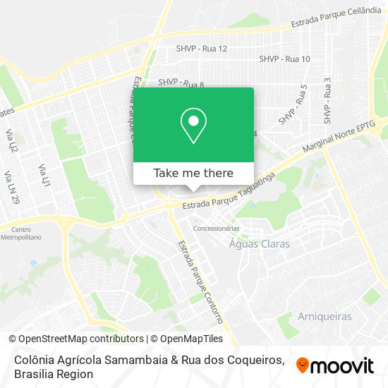 Mapa Colônia Agrícola Samambaia & Rua dos Coqueiros