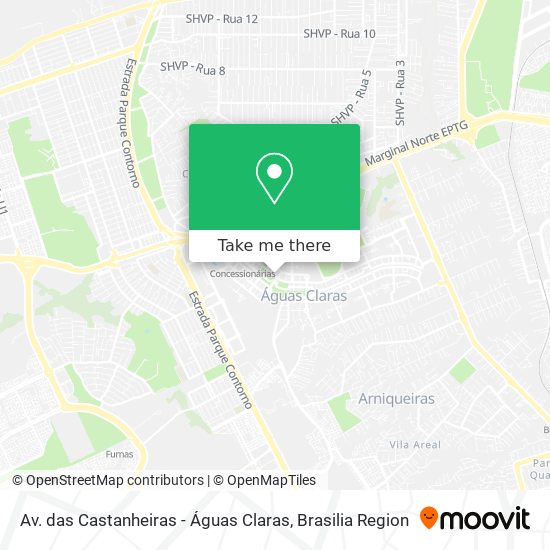 Av. das Castanheiras - Águas Claras map