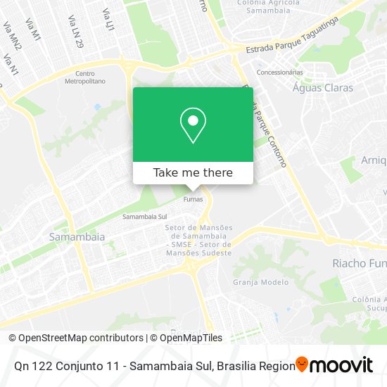 Qn 122 Conjunto 11 - Samambaia Sul map