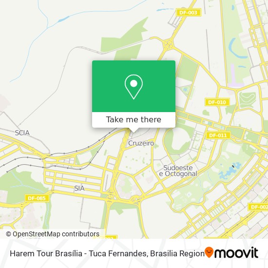 Mapa Harem Tour Brasília - Tuca Fernandes