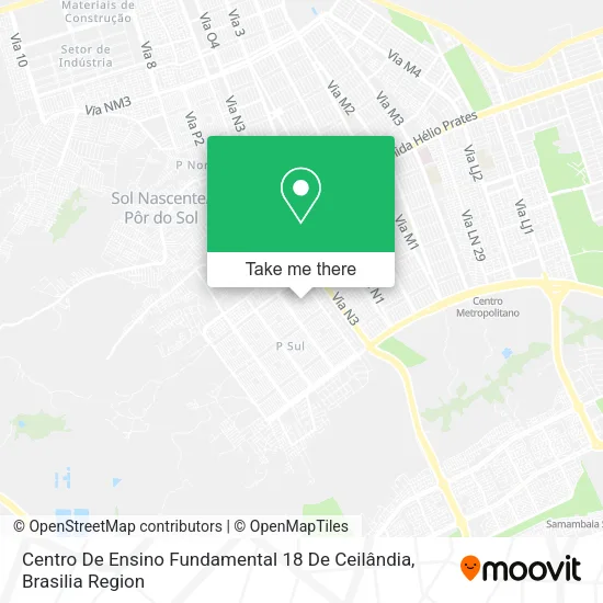 Centro De Ensino Fundamental 18 De Ceilândia map