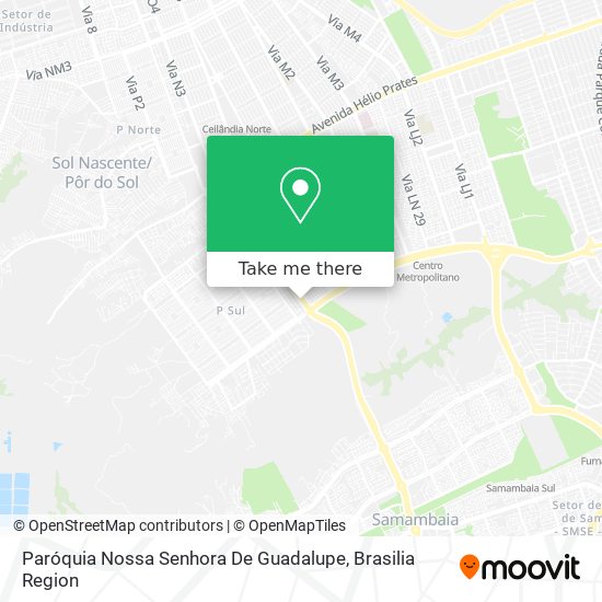 Mapa Paróquia Nossa Senhora De Guadalupe