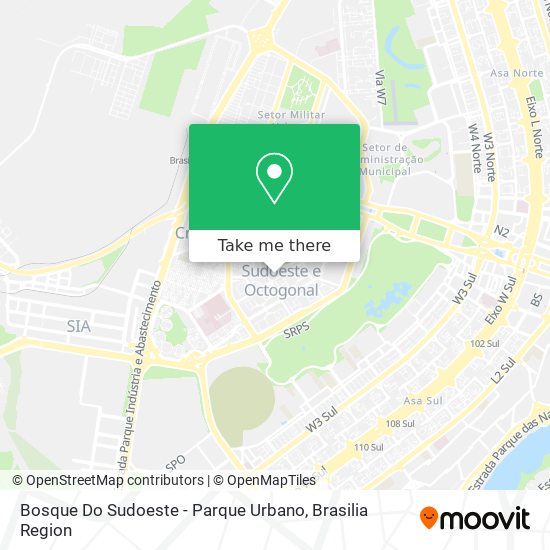 Mapa Bosque Do Sudoeste - Parque Urbano