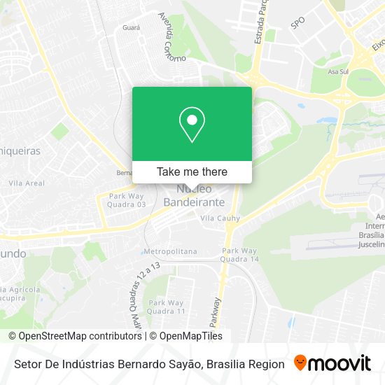 Setor De Indústrias Bernardo Sayão map