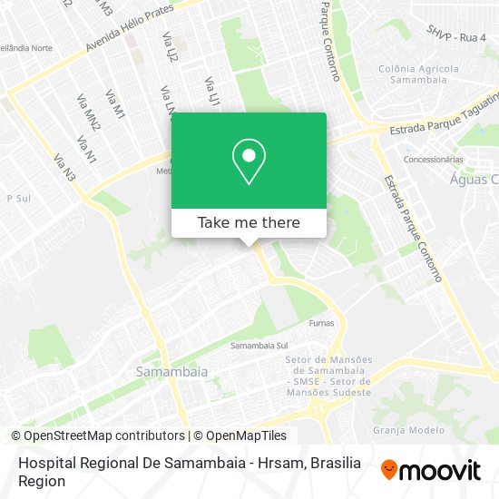 Mapa Hospital Regional De Samambaia - Hrsam