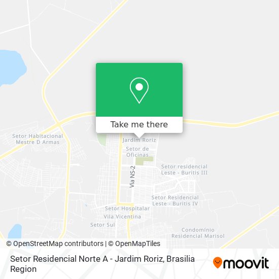 Setor Residencial Norte A - Jardim Roriz map