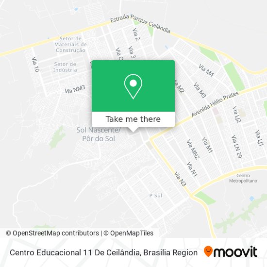 Mapa Centro Educacional 11 De Ceilândia