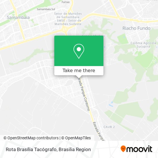 Rota Brasília Tacógrafo map