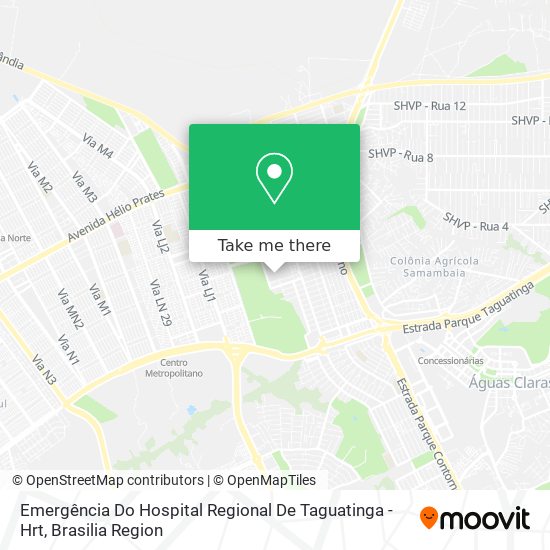 Emergência Do Hospital Regional De Taguatinga - Hrt map