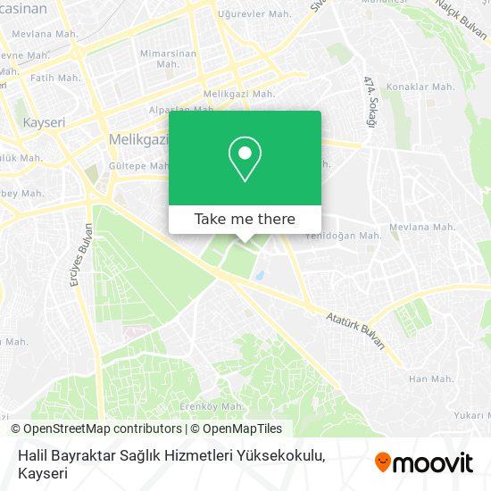 Halil Bayraktar Sağlık Hizmetleri Yüksekokulu map