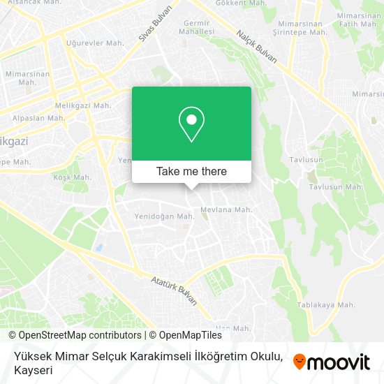 Yüksek Mimar Selçuk Karakimseli İlköğretim Okulu map
