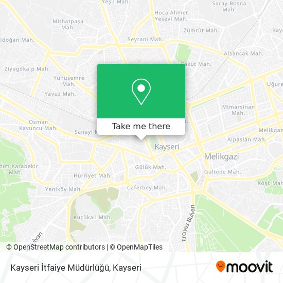 Kayseri İtfaiye Müdürlüğü map