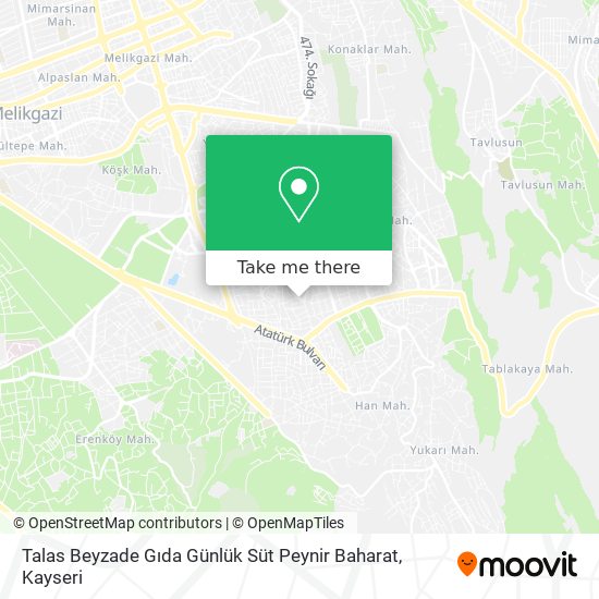 Talas Beyzade Gıda Günlük Süt Peynir Baharat map