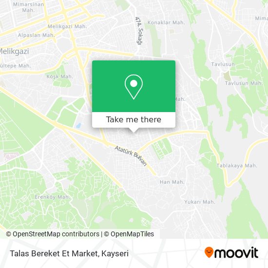 Talas Bereket Et Market map